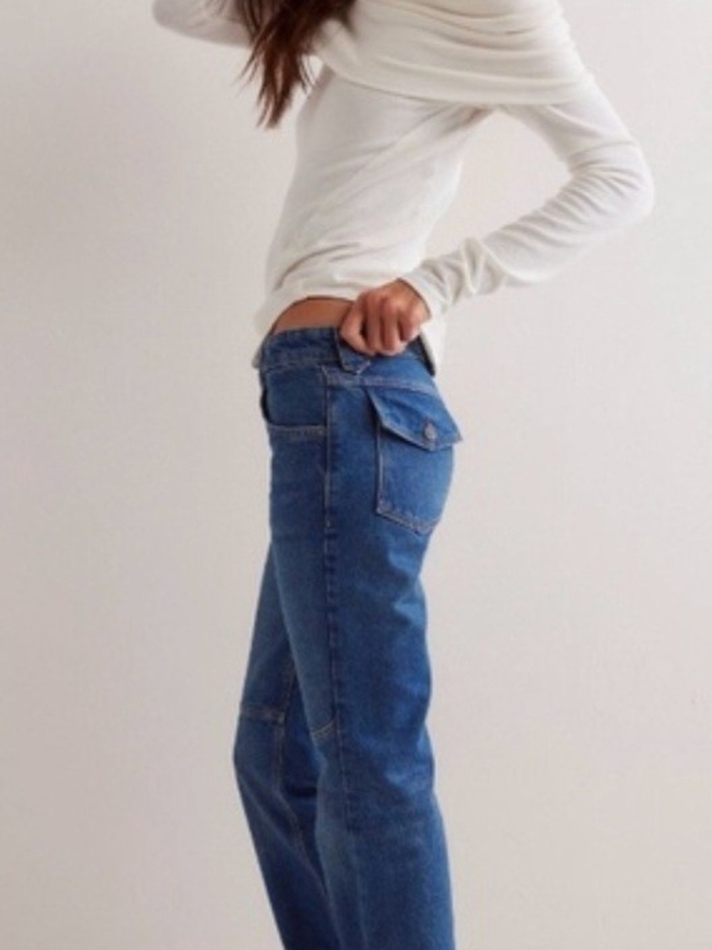 We The Free Low Rise Wide Jeans